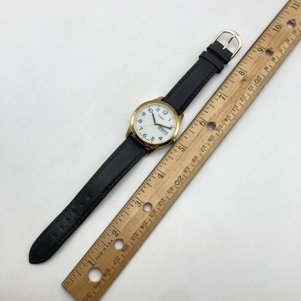 Timex Easy Reader Men's Watch 36mm CLOUDY Gold Tone Indiglo Day Date New Battery